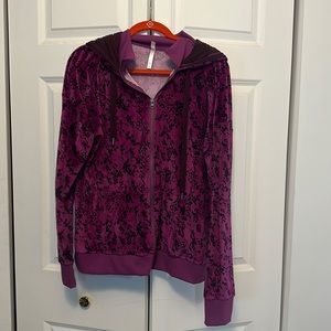 Lularoe Bethany zip hoodie. Magenta snake print Sz XL